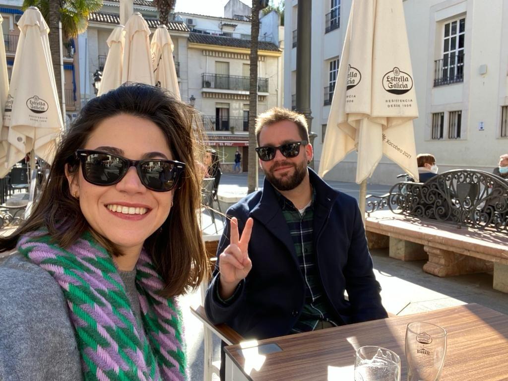 Eva y Kisko de terraceo